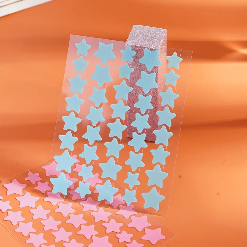 40pcs Colorful PE Pimple Patches Cute Star Shaped Pimple Cover Sticker Invisible Pimple Cover Removal Pimple Patch, image 5