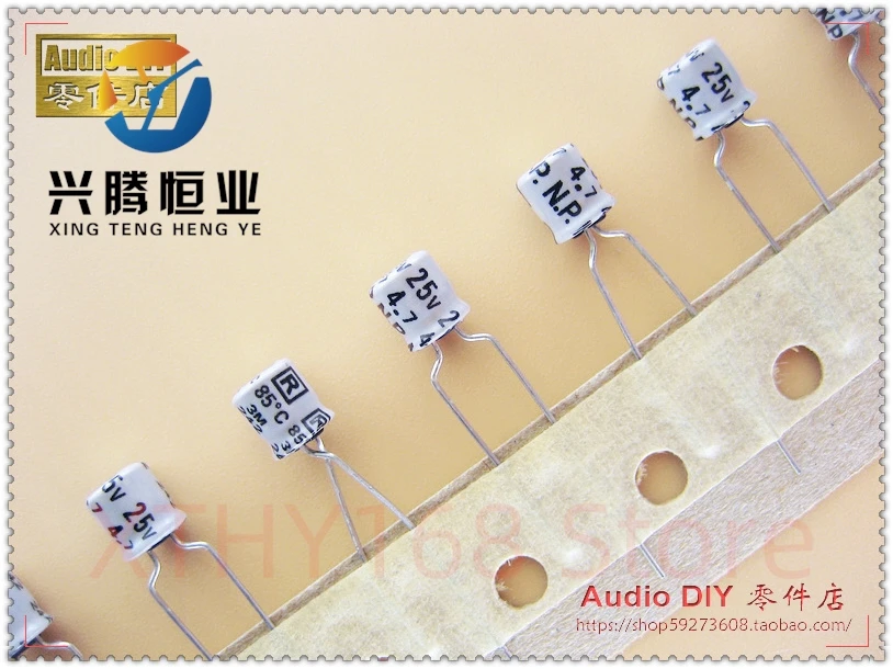 10pcs/lot RUBYCON's old light gray NW5 4.7UF/25V small-sized non-polar electrolytic capacitor
