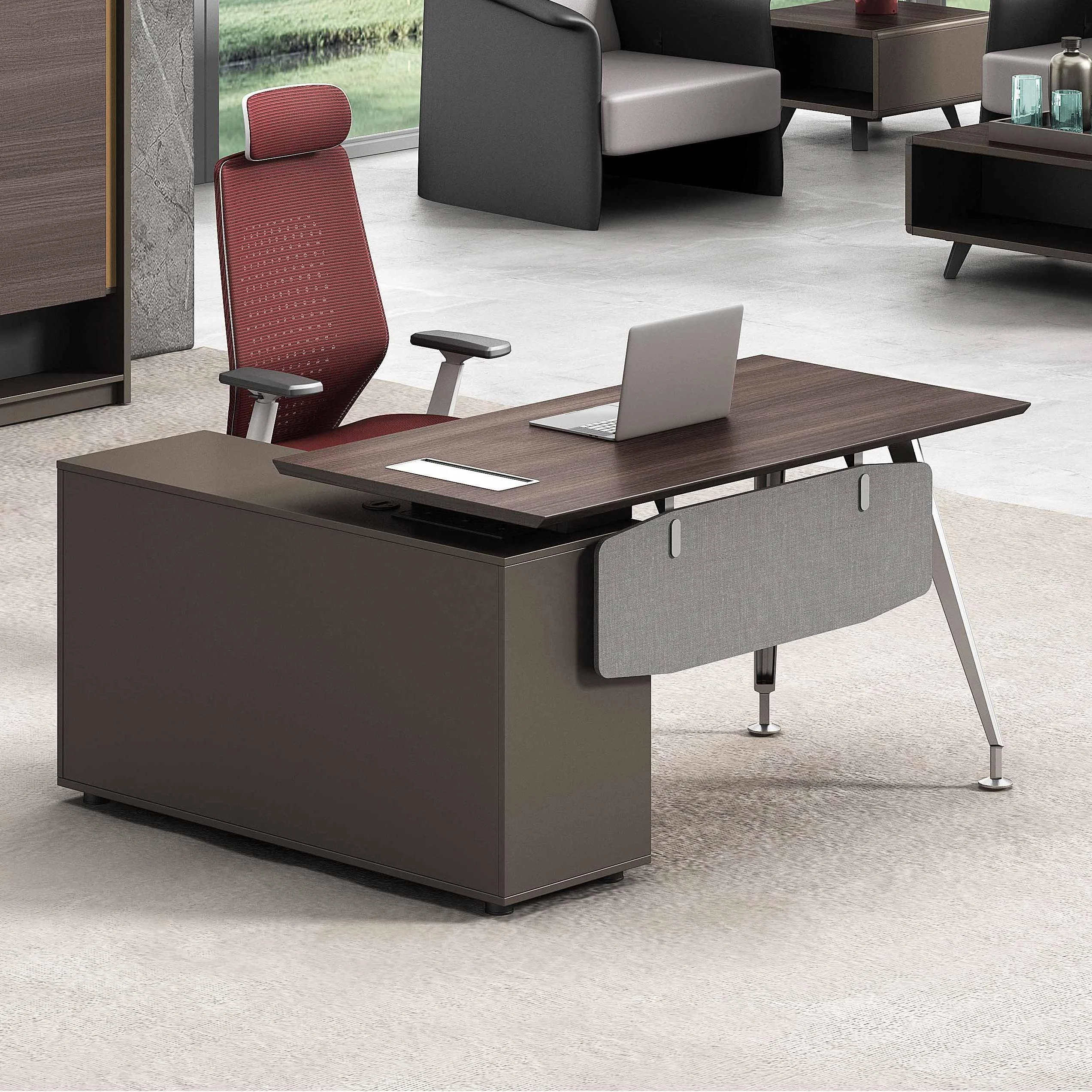 Modern Home Office Furniture Wooden Office Table Design Executive Desks Boss Luxury Shaped Manager  Office Desk