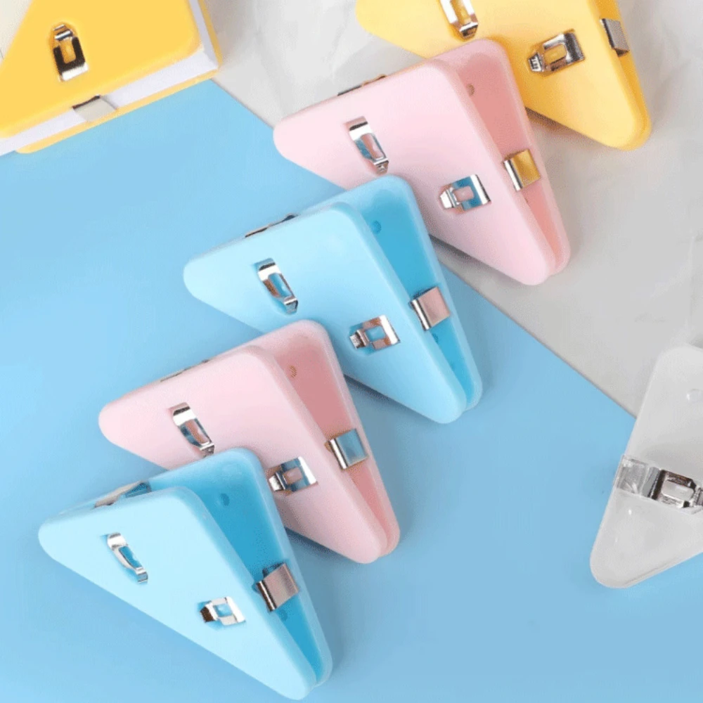 

5pcs Creative Triangle Clip Bookmarks Anti-roll Multi-functional Book Page Holder Pagination Reading Accessories Stationery