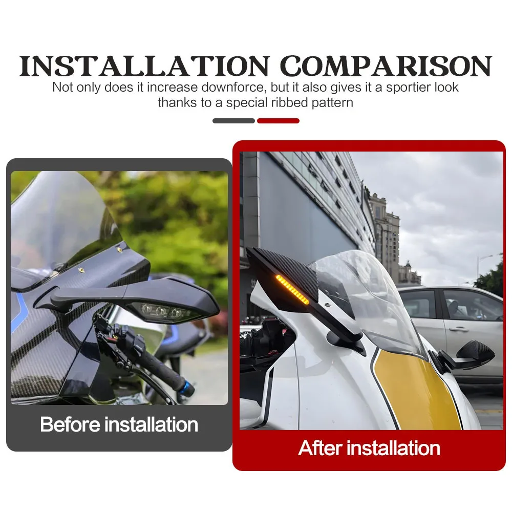

Rotatable Rearview Mirror Turn Signal Fit For YAMAHA YZF-R7 YZF R7 2021-2025 YZF-R6 2017-2020 YZF R6 R1 YZF-R1 2015-2019
