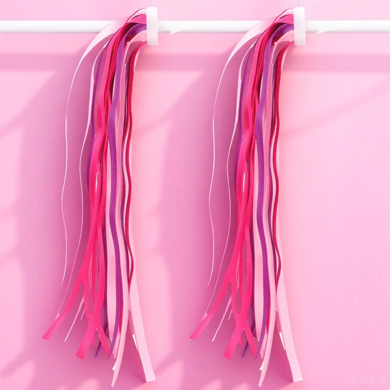 

1Pair Children Bike Streamers Colorful Decorative Tassel Handlebar Ribbons Fun Accessories for Bikes Scooter Bike Streamers