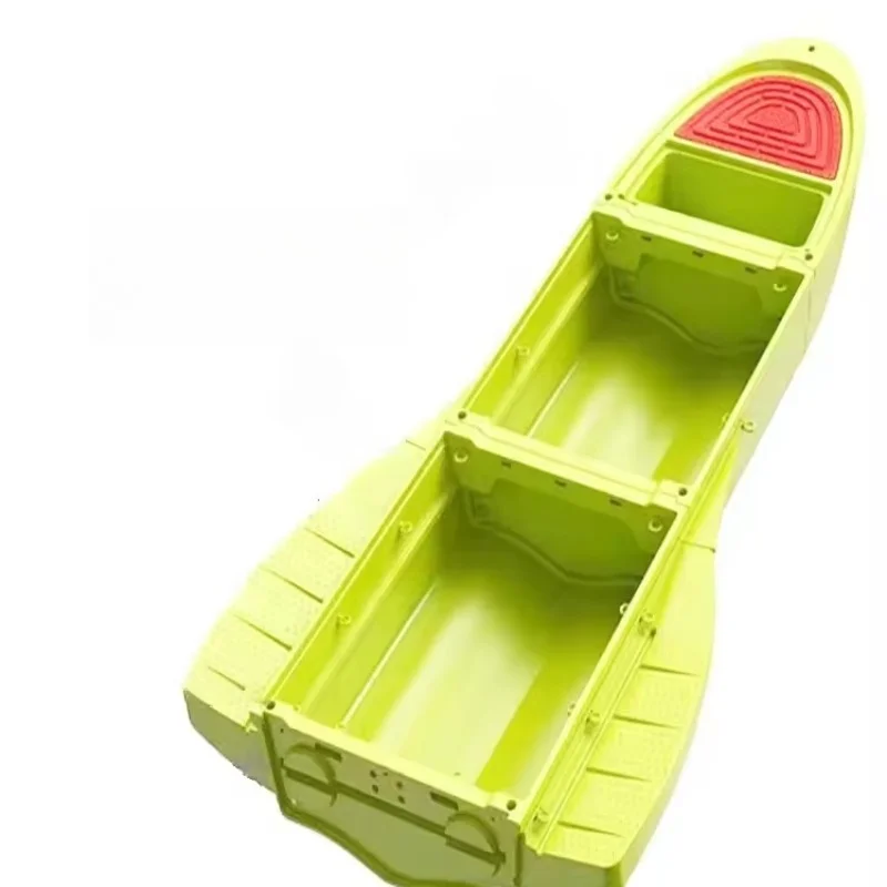 PE spliced plastic 3-part folding fishing boat with motor for bait rowing