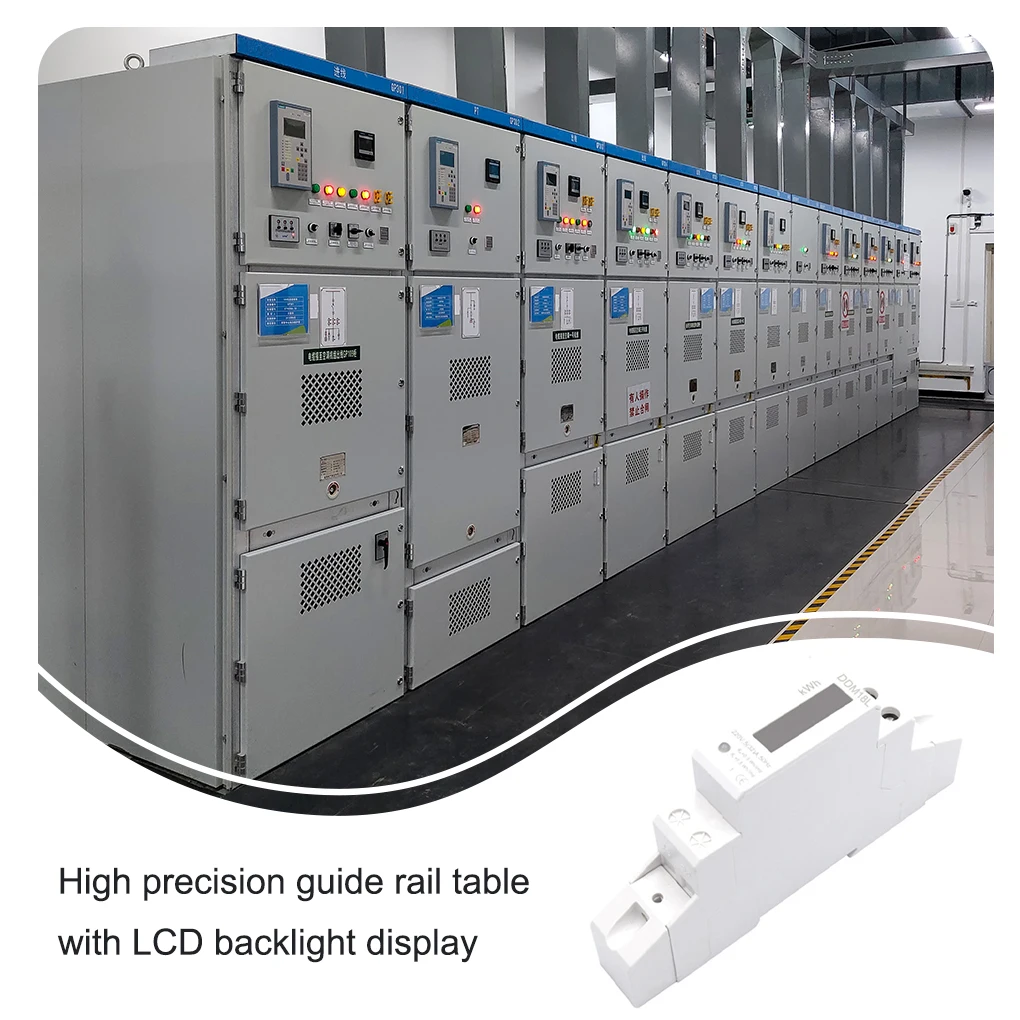 Watt Hour LCD Display Din Rail Digital Energy Meter Electric Measurement with Backlight Clearly Voltage Repair Tools