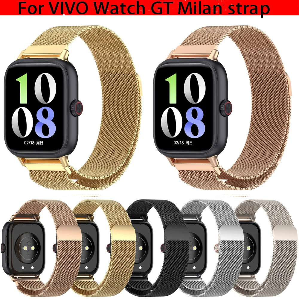 Milan Stainless steel strap Watch Band For Vivo WATCH GT Official Strapsame Type Wristband Smart Watch Bracelet Accessories