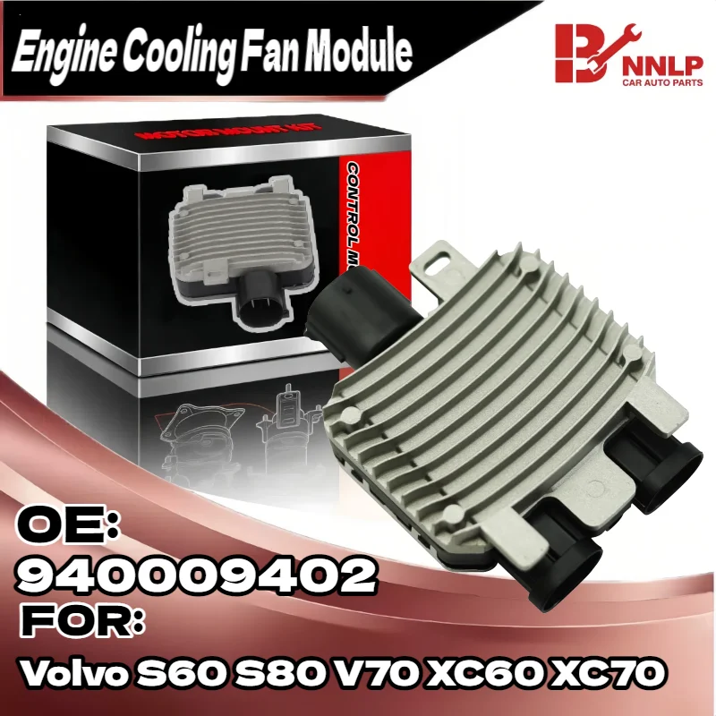 

Cooling Fan Control Module Compatible with Volvo S60 S80 V40 V60 XC60 XC70 Land Rover Evoque Freelander II Ford Galaxy Replace