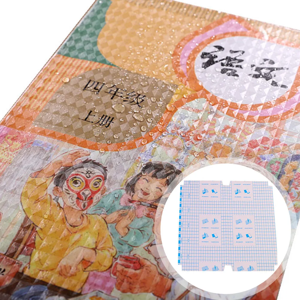 16Pcs Long-Lasting Plastic Book Covers Transparent Self-Adhesive Book Protective Films Waterproof Dustproof Students Textbook