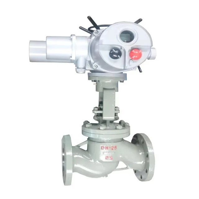 Venta al por mayor DN300 150LB 300LB válvula de globo hierro dúctil WCB cuerpo CF8 brida 380V 4-20mA Modbus actuador eléctrico OEM ODM