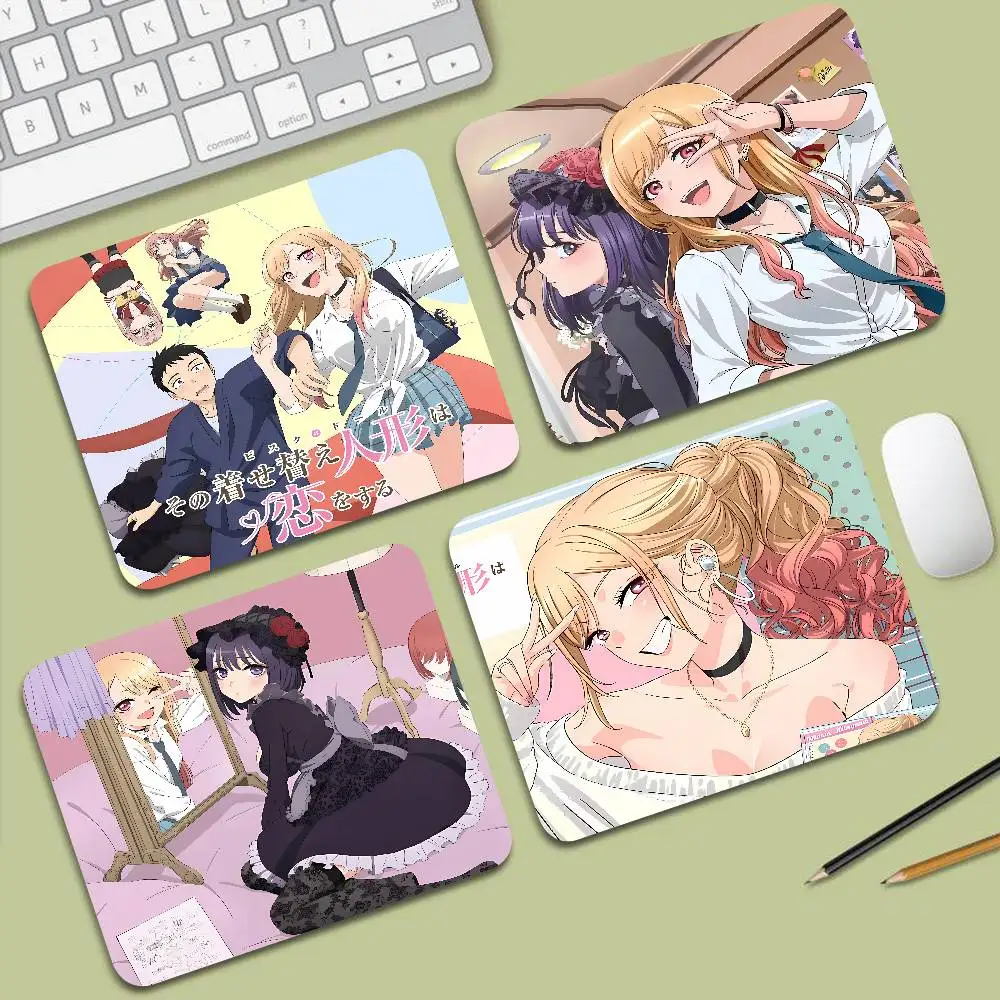 My D-Dress Up Darling Anime Mini Mouse Pad Office Mousepad Small With Stitched Edge Non-Slip Rubber Base For Home Computer
