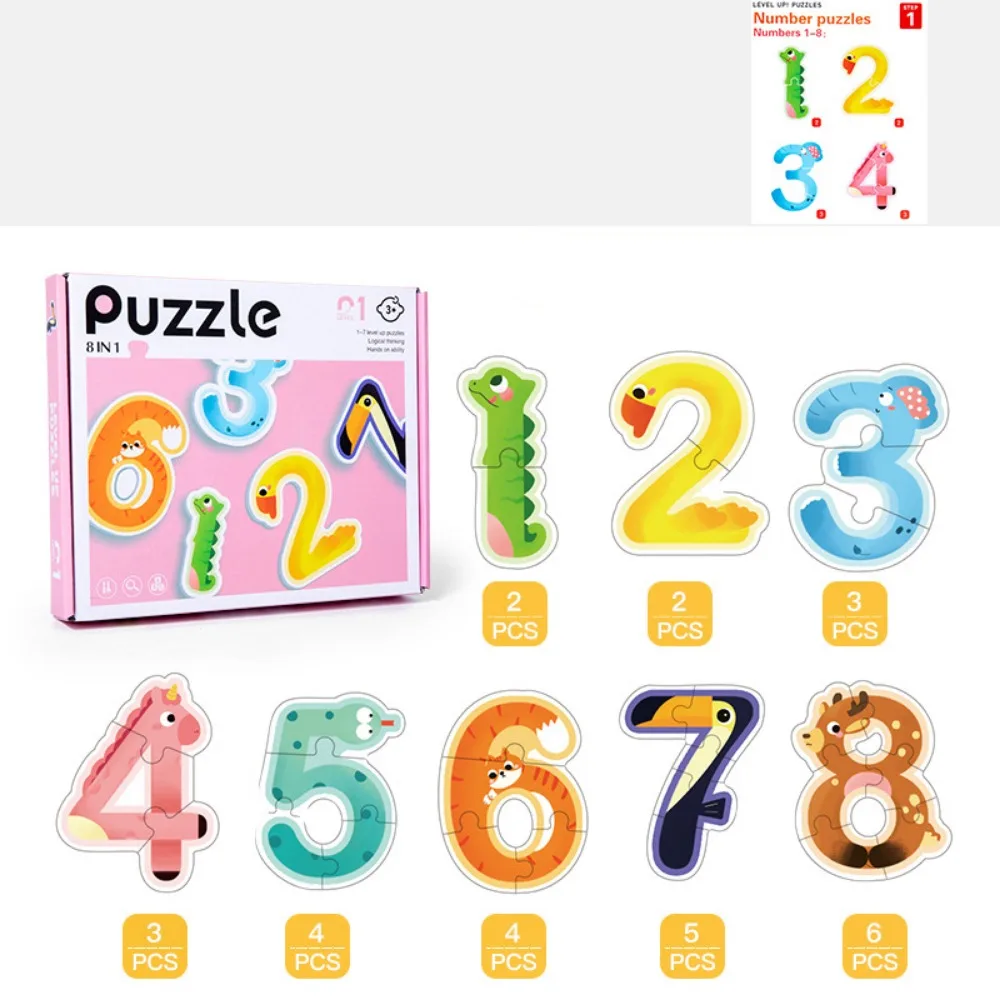 

Creative Panda Puzzle Forest Animals Building Block Elephant Cartoon Animal Jigsaw DIY Home Decor Numbers Jigsaw Puzzle