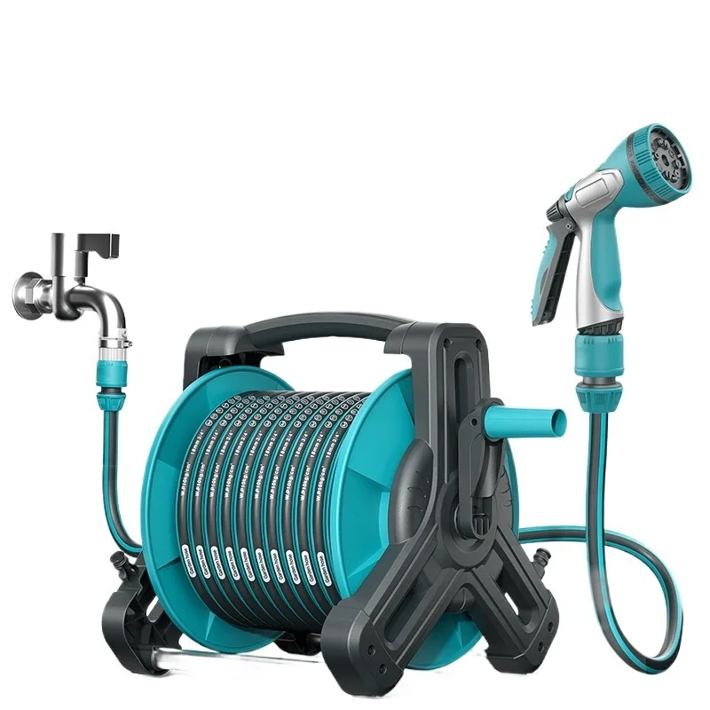 High Pressure Automatic Retractable Hose Reel Flexible Telescopic Water Pipe for Home Garden Watering Car Washing