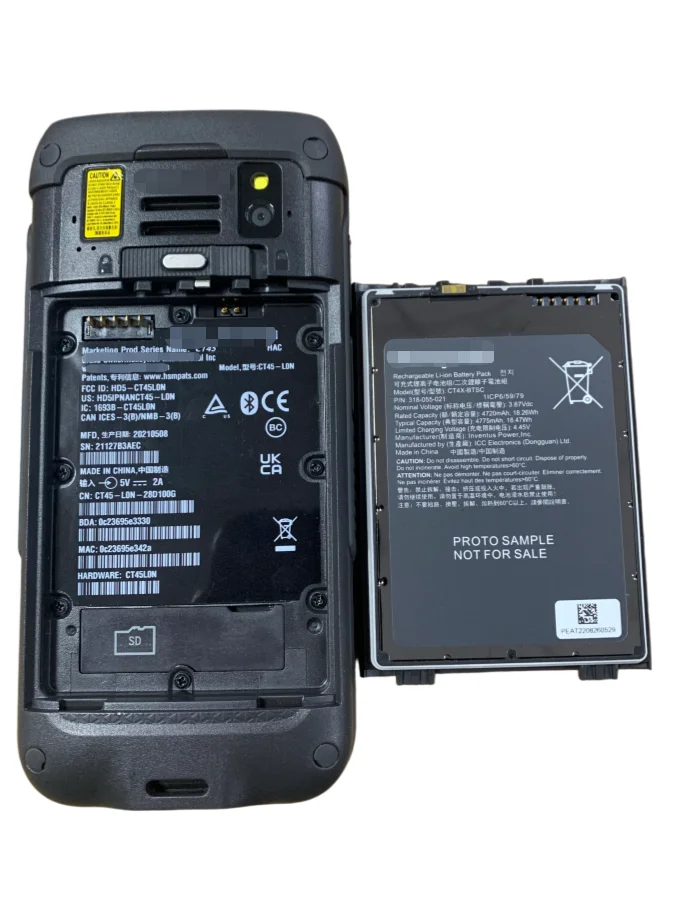 CT45-L0N-28D100G, WLAN, 4G/64G, IP68/IP65 waterproof and dustproof, Wi-Fi/Bluetooth, compatible with Android GMS system.