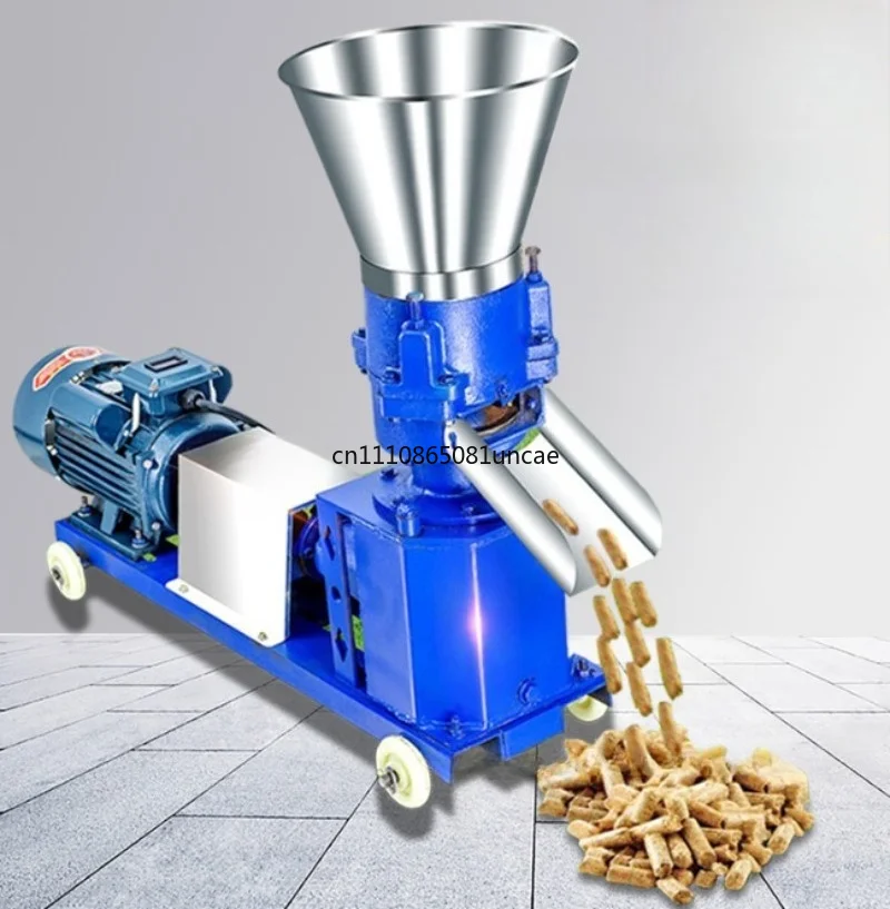 Model 260 Flat Die Carbon Steel Pellet Machine Dual Use Feed Biomass Outdoor Movable Granulator