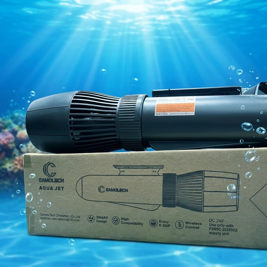 CAMOLECH 700W Paddle Board Sea Water Scooter SUP Compatible Motor 2hours Utmost Running Diving Propeller for Pool Diving