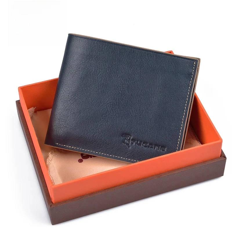 tucano-men's-short-wallet-top-layer-cowhide-leather-ultra-thin-business-style-coin-purse-youth-horizontal-leather-wallet