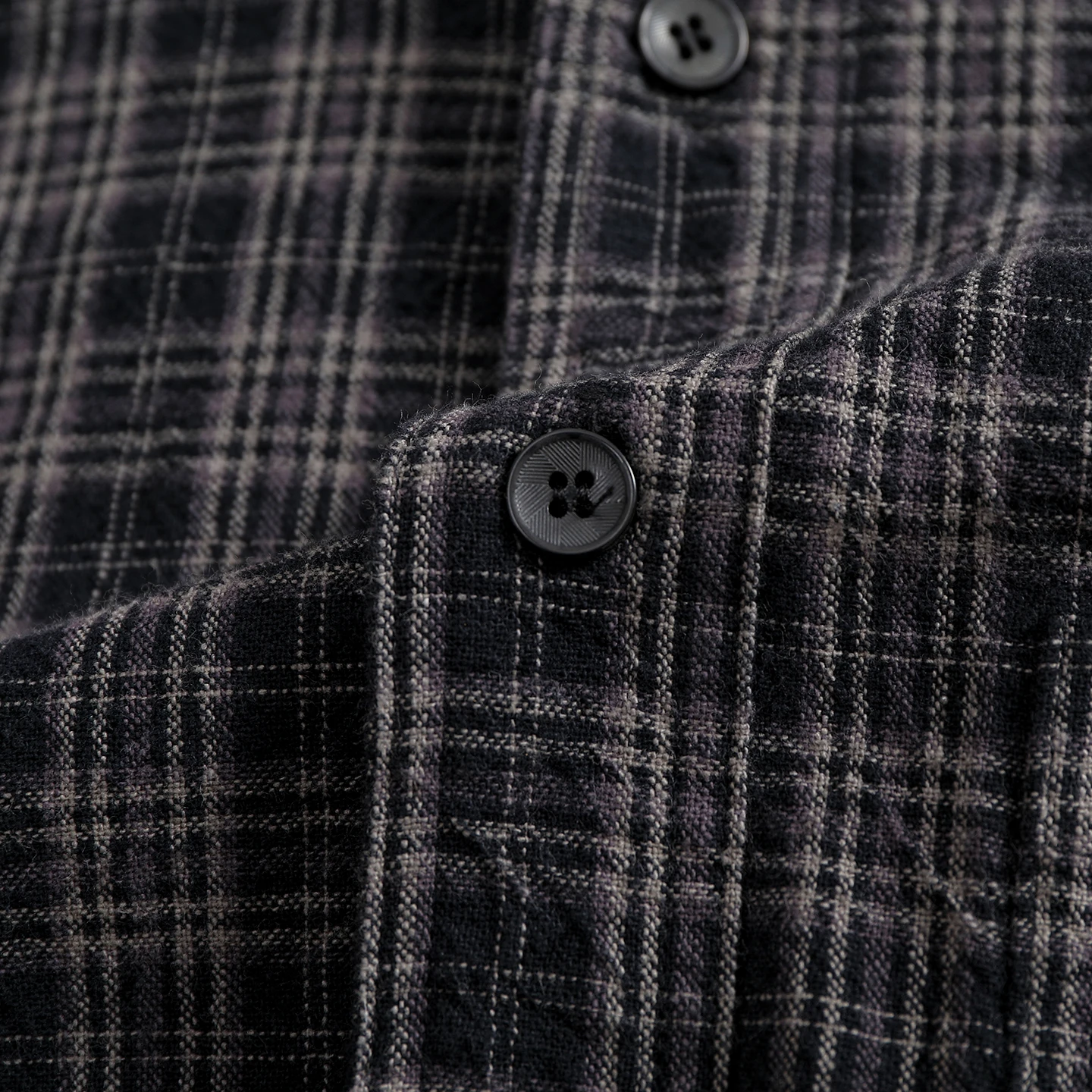 Loose Fit Cotton Long Sleeve Shirt Men's Vintage Style Casual Collar Open Cardigan Plaid Pattern Skin Friendly Breathable