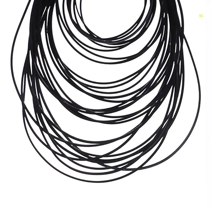 30 قطعة/المجموعة مزيج شريط كاسيت 0.7x0.7mm 1x1mm استبدال المطاط DVD كاسيت مسجل شرائط القرص الدوار حزام دروبشيبينغ