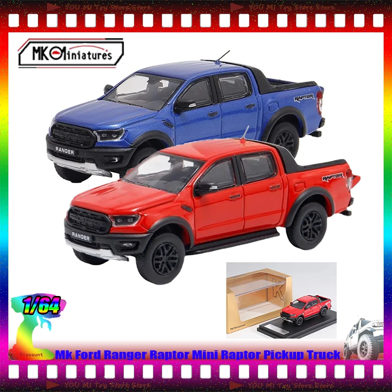 

New Stock Mk 1:64 Ford Ranger Raptor Pickup Truck Series Simulation Alloy Chassis Miniature Integrated Model Children'S Toy Gift