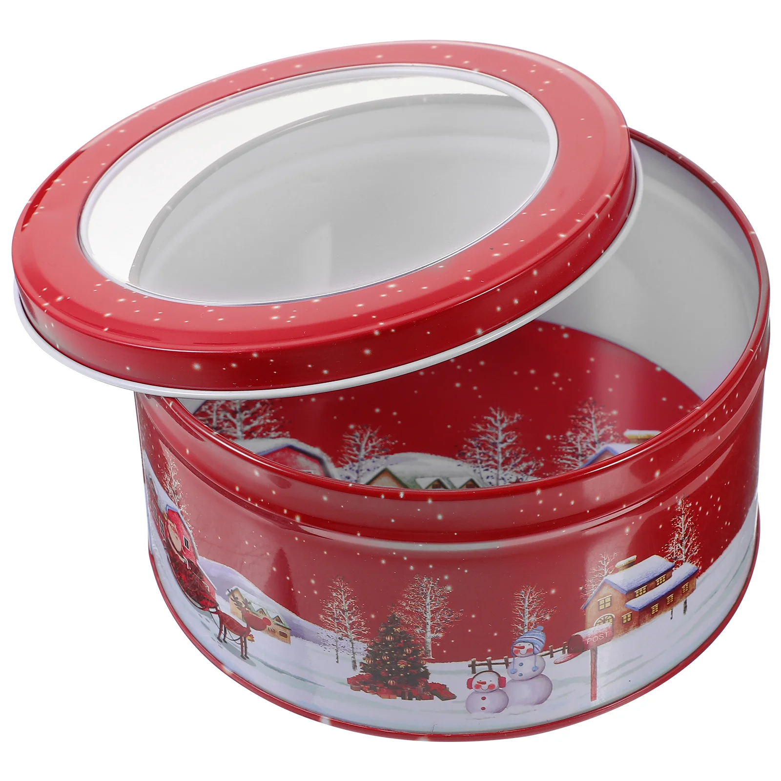 

Tinplate Cookie Box Christmas Candy Container Small Xmas Biscuit Storage Holiday Gift Treat Box Christmas Cookie Tin