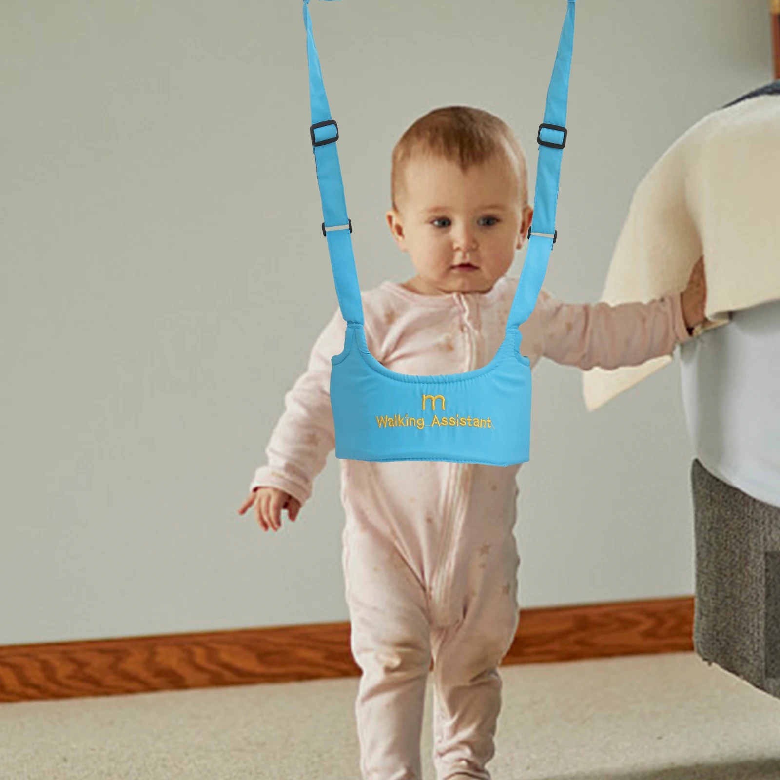 

Adjustable Baby Walking Harness Soft Cotton Belt Infants Toddlers Reduces Parent Back Pain Durable Odor-Free Support Strap