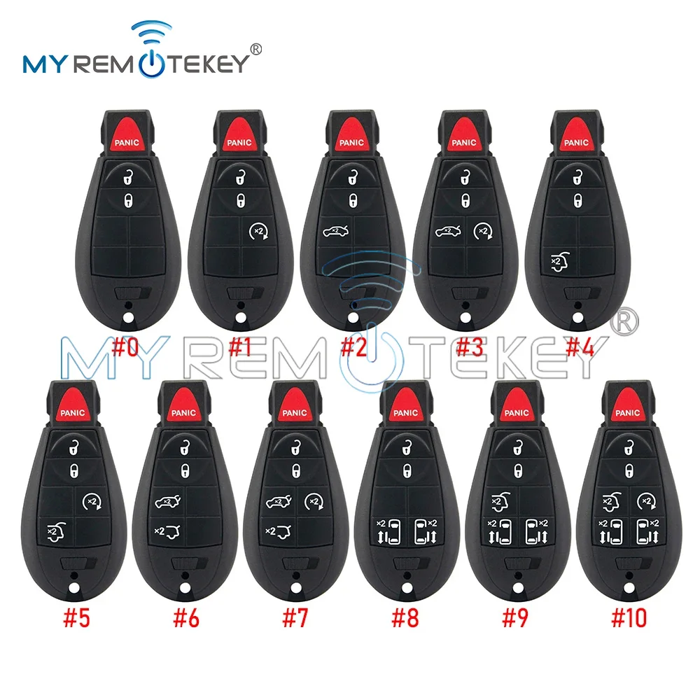 REMTEKEY Fobik Case Remote Car Key Shell for Chrysler 300 Town Country Jeep Dodge Durango IC 2701A-C01C FCC IYZ-C01C