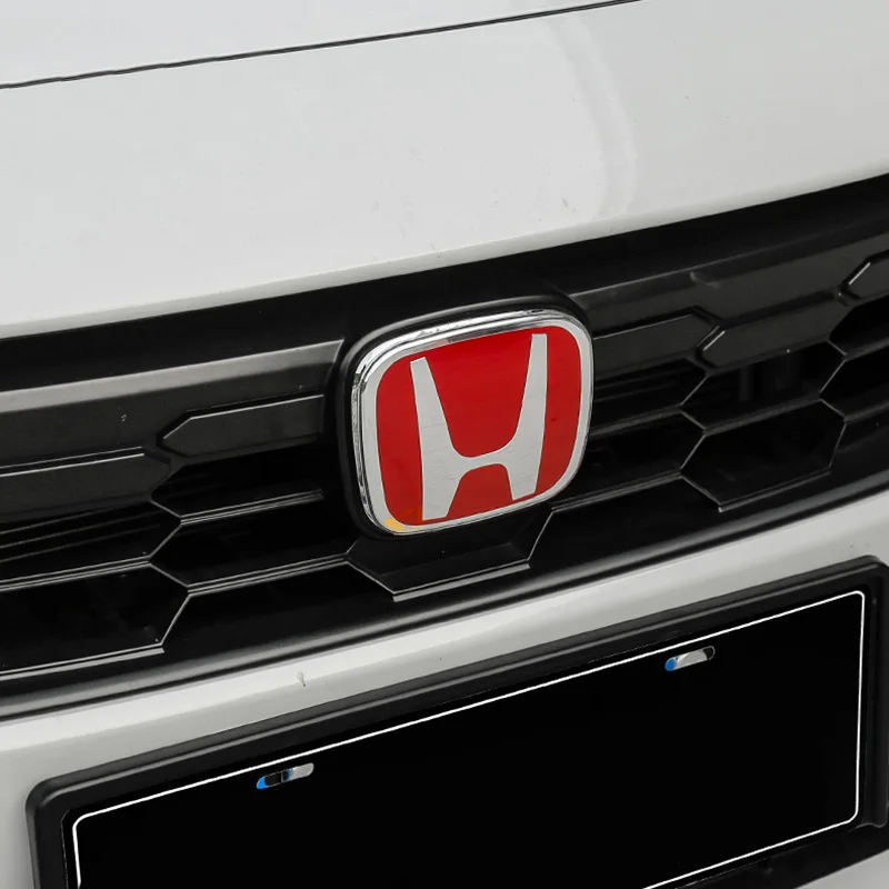 For Honda Civic VEZEL CRV City Accord Fit Odyssey MNV Red H Emblem Badge Car Hood Front Grill Rear Trunk H Emblem Logo Sticker