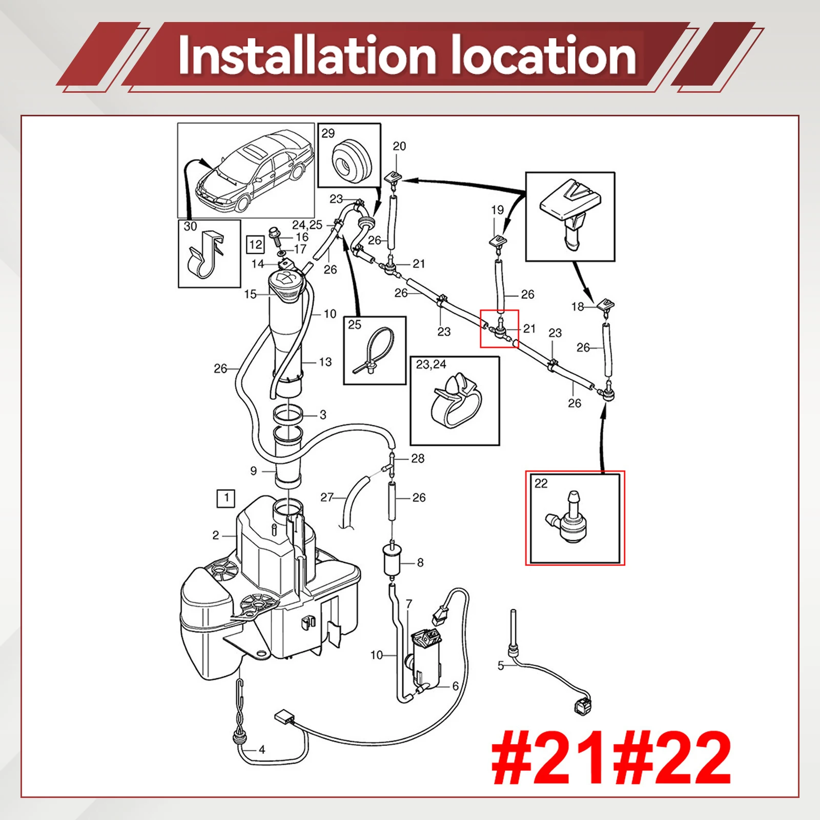 Erick's Wiper Windscreen Washer Valve T Valves 3 Way T Connector 9178895 Pipe System T Piece Water Headlight For Volvo C30 C70