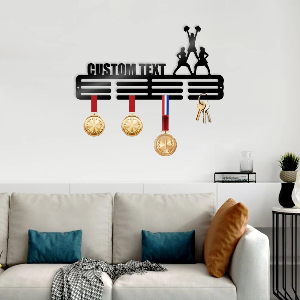 

1pc hot sale Cheerleading Personalized Text Metal Key Holder Iron Hanger For Kitchen Wall