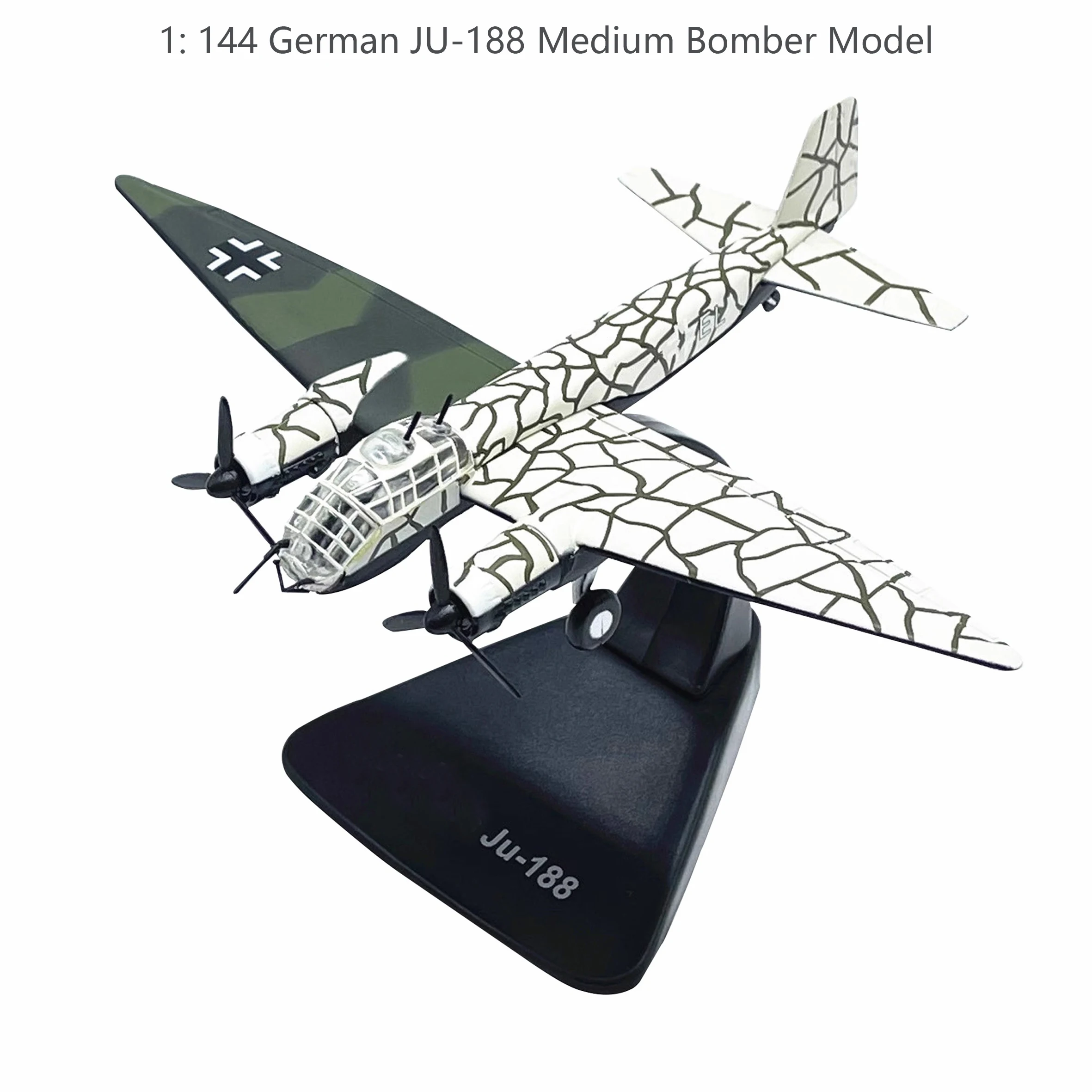 1: 144 German JU-188 Medium Bomber Model  Alloy finished product collection model