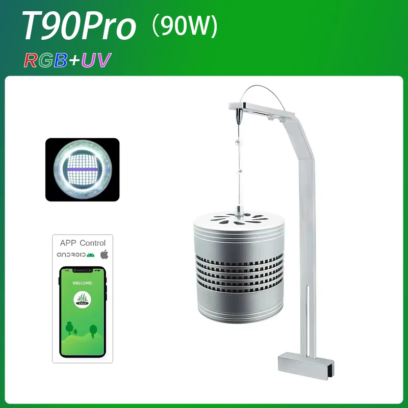 

Week Aqua T90 PRO APP RGB-UV 90W Fish Tank Bracket Downlight Dimming Timing LED Aquatic Light