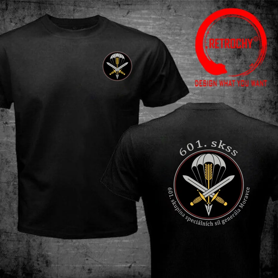 Funny Design Czech Special Forces 601 SKSS Army  Shirt Men Fashion Trendy Casual Clothing Stylish Tops Tee Shirt Leisure Tshirt