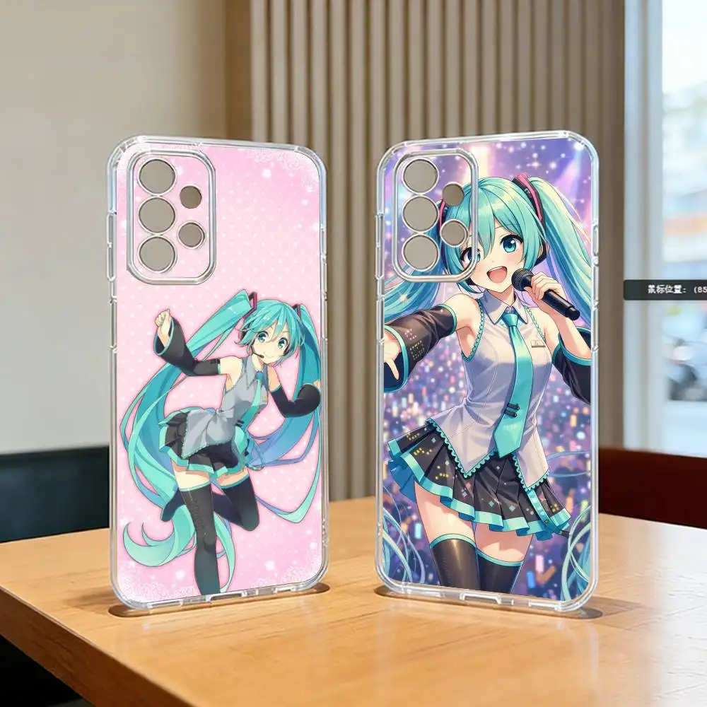 Cute Diva H-Hatsune M-Miku  Phone Case For Samsung S25,S24,S21,S22,S23,S30,Ultra,S20,Plus,Fe Transparent Cover