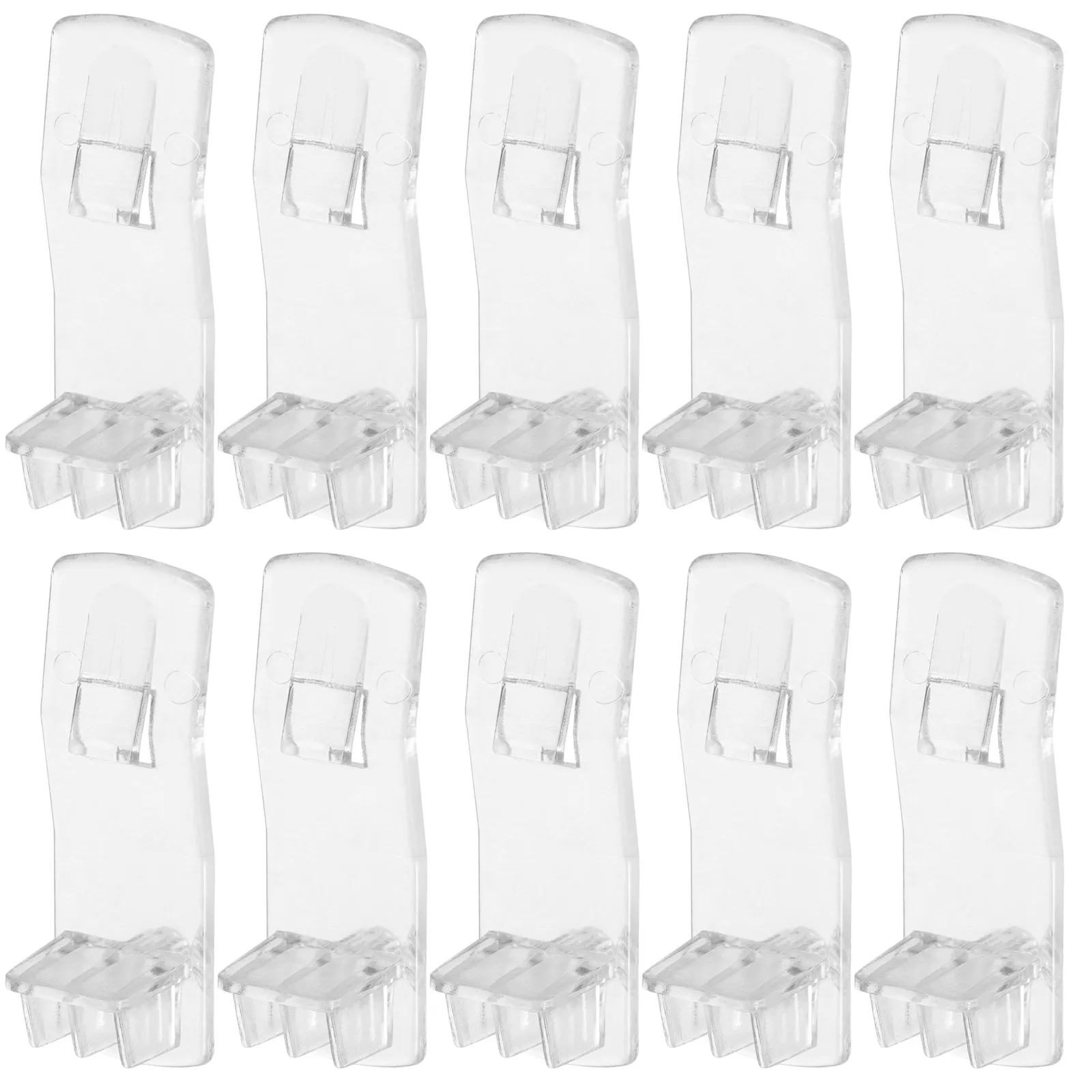 

25Pcs Long Board Shelf Clips Transparent Plastic Cabinet Shelf Pegs Locking Supports for Kitchen Cabinets Bookshelf Pegs Home