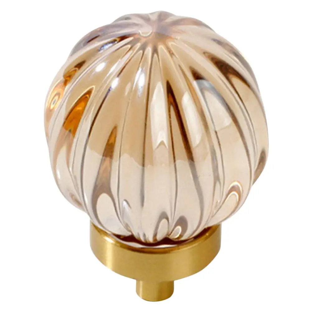 Modern Delicate Brass Crystal Cabinet Knob for Dresser Drawers Wardrobe Doors Kitchen Cupboard Bathroom Bedroom Furniture