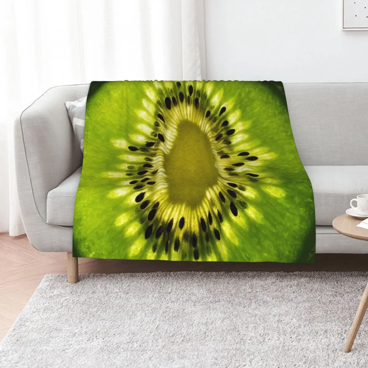 Kiwi fruit theme based Throw Blanket Decorative Sofa Vintage Extra Large Throw Retros For Baby Warm Blankets