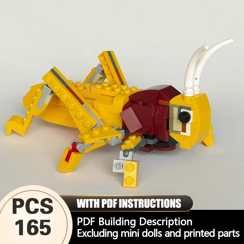 Creators Animal Series Model MOC Building Bricks Grasshopper Modular Technology Gifts Holiday Assemble Children Toys Suit