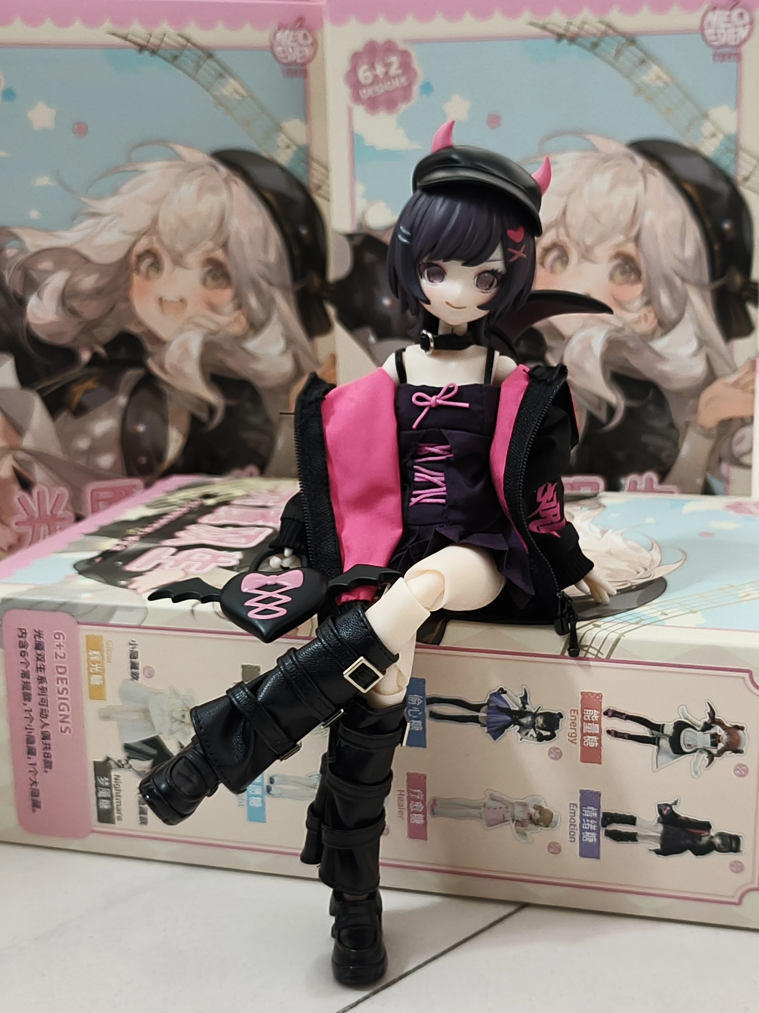 Neo Eden  Light Nightmare Twin Series Mjd Doll Blind Box Movable Pvc Anime Figure Collectible Toy Desktop Decorative Ornaments