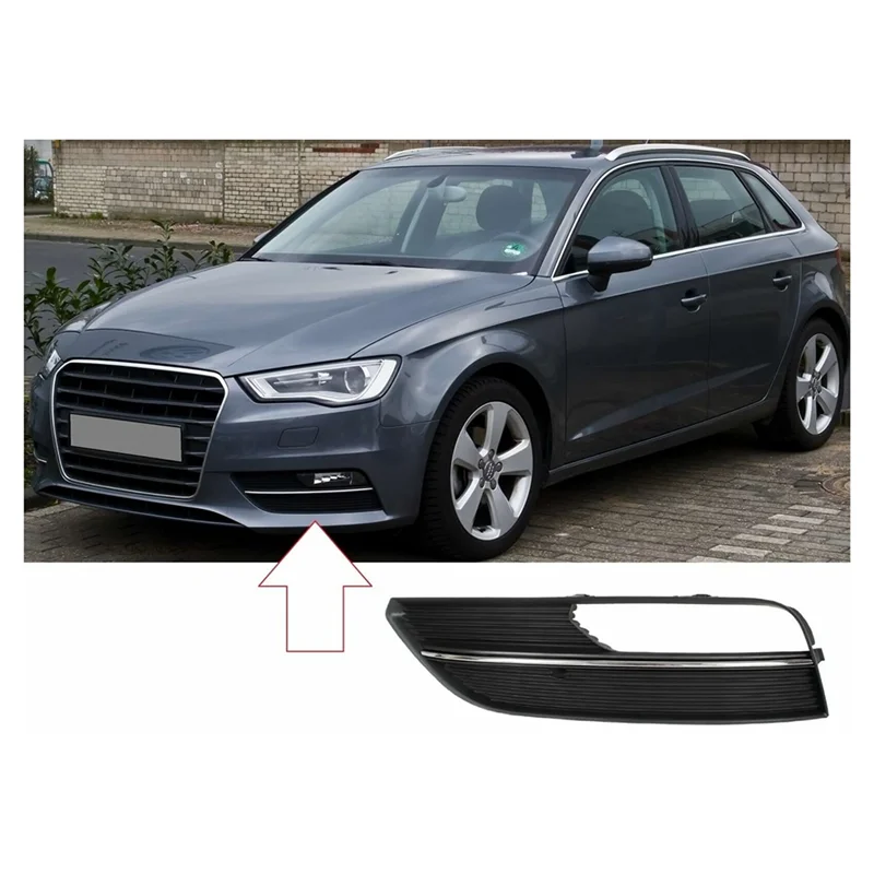 MAKE-accessoires de Grille de Ventilation de pare-chocs de voiture pour A3 2012-2015 Grille de Ventilation de phare antibrouillard droit 8V3807682A9B9