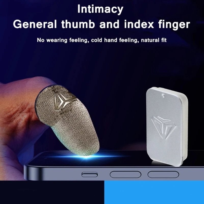 Finger Cover Pair Mobile Game Accessories Anti Sweat Breathable Finger Sleeve with Storage Box Gaming Finger Gloves