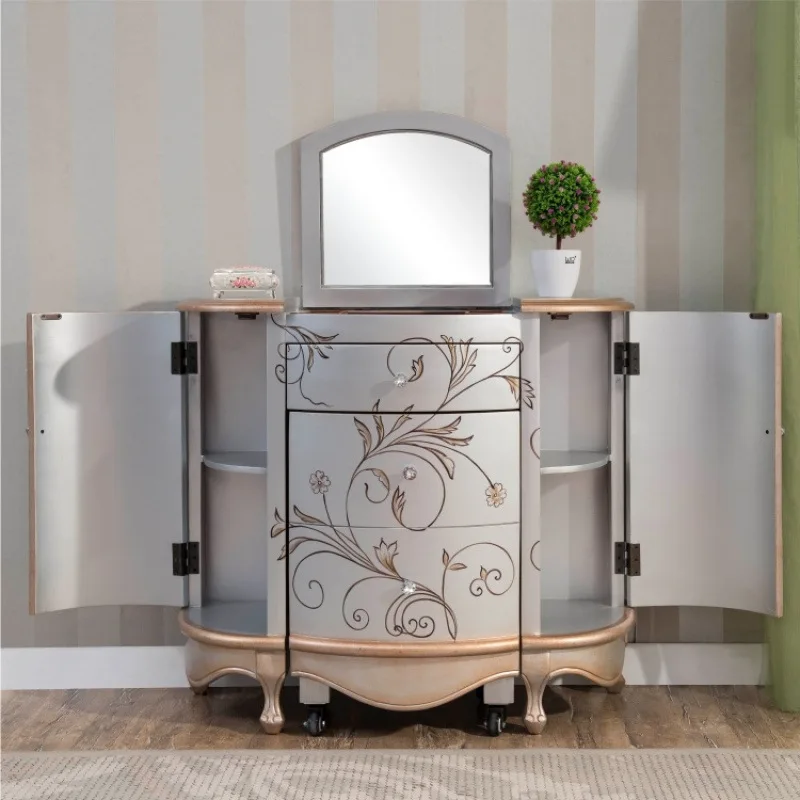American Painted Dresser Stool Bedroom with Mirror Semicircle