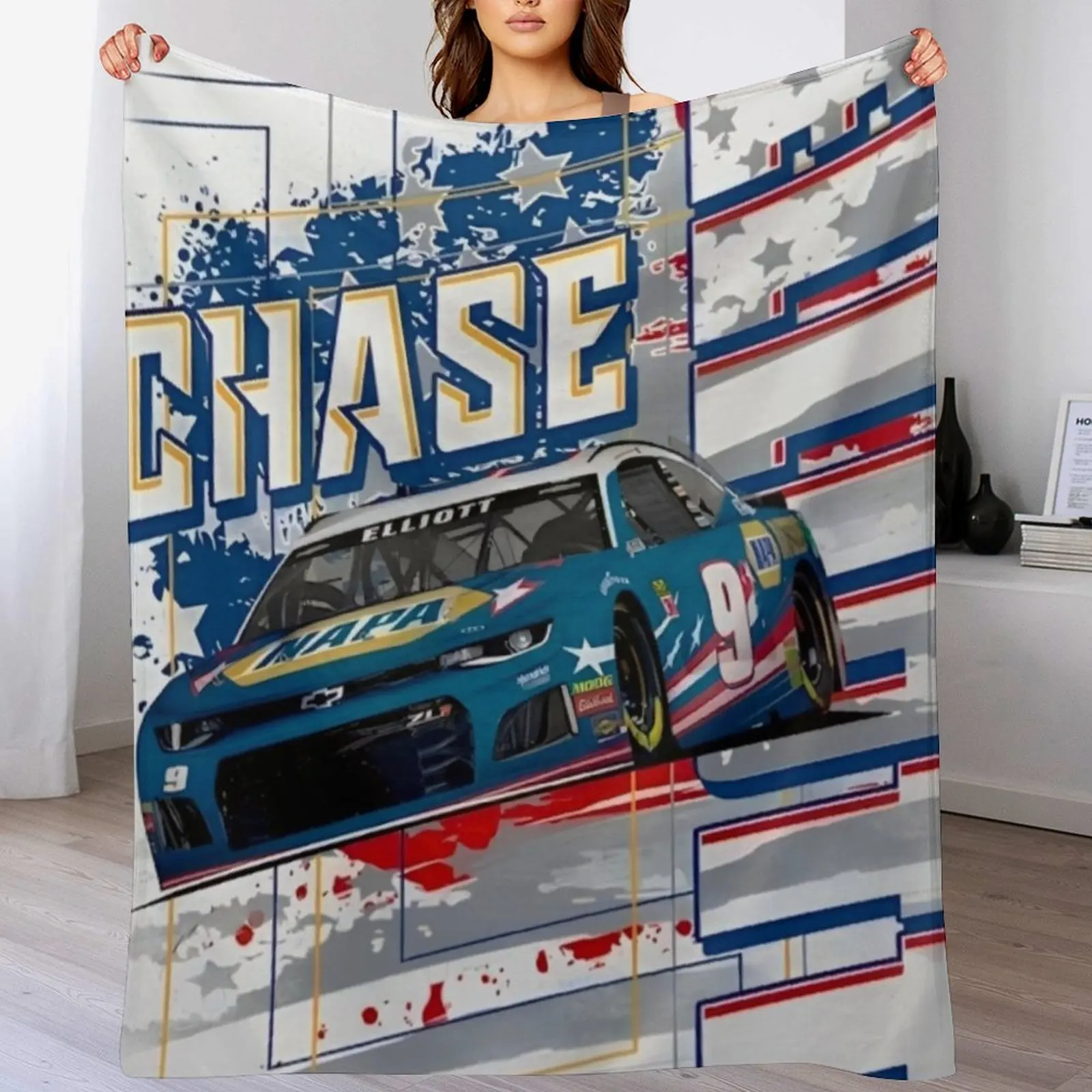 

Chase elliott Throw Blanket Warm Comfortable Blanket Gift for Parents Friends