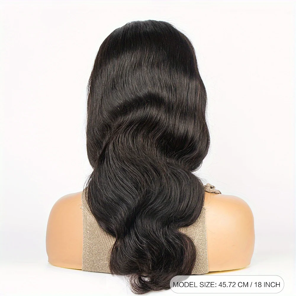 200密度 13x4 ボディウェーブ レースフロントウィッグ 人毛 HDレースフロントウィッグ 女性用プレプラッキング済みベビーヘア付き人毛ウィッグ
