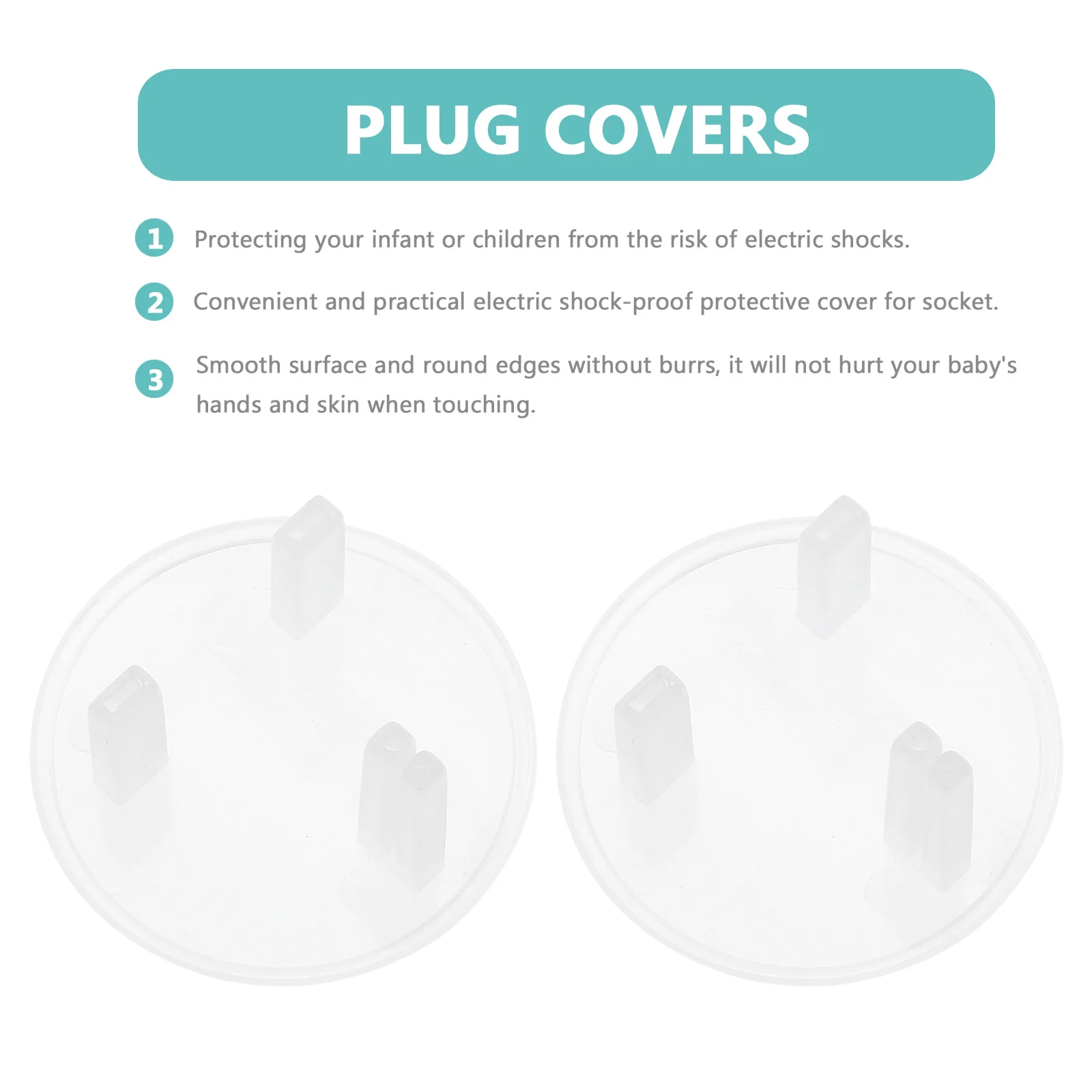 

20pcs Electric Outlet Cover Child Safety Plug Covers Abs Material Smooth Surface No Burrs Shock Proof Protection For