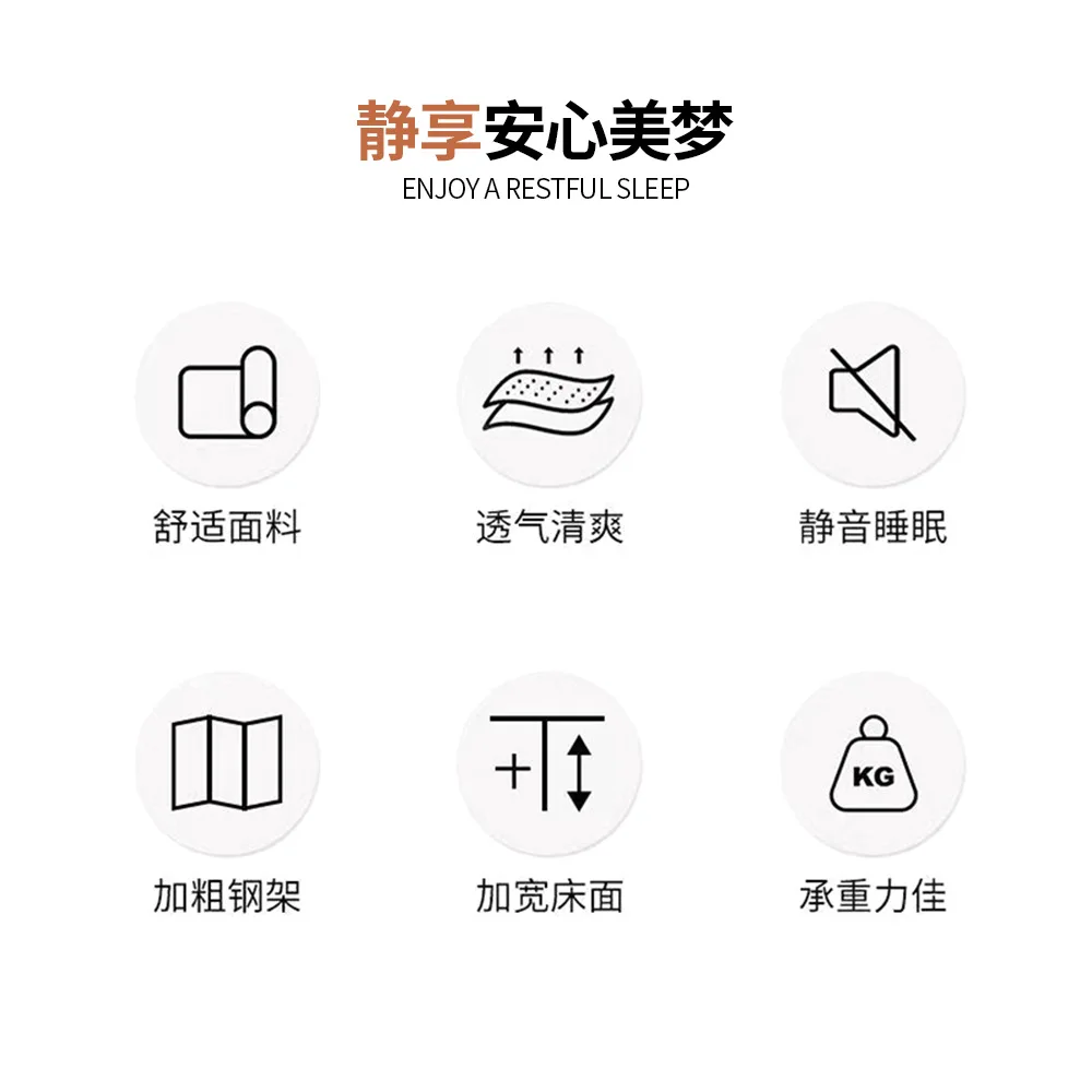 سرير حديد سميك بطابقين سرير مرتفع ومنخفض إطار حديد مسكن مزدوج