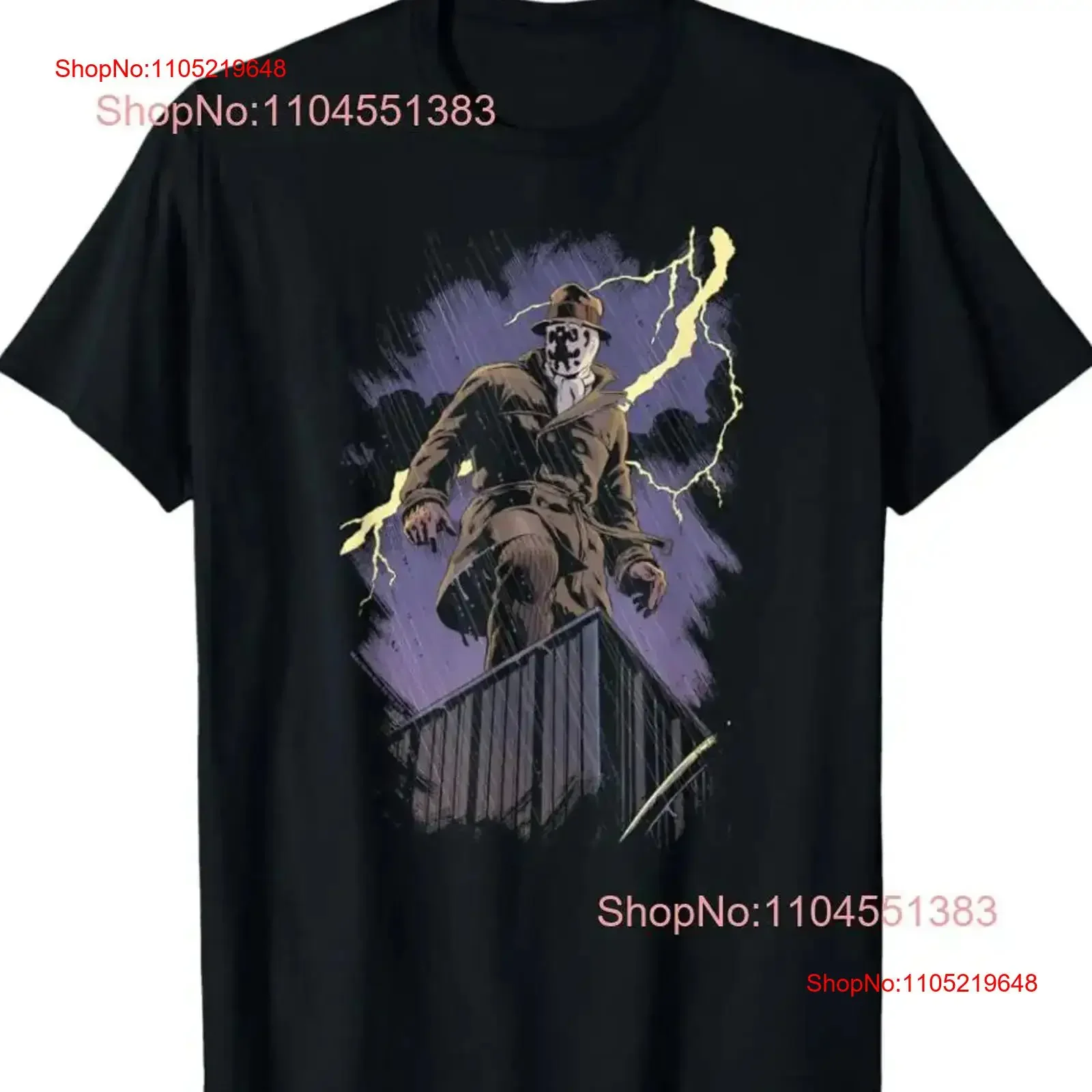 

Watchmen Rorschach Night T Shirt Size S 5XL vintage Washed Breathable fashion Stylish homme Unisex Slightly Comfortable