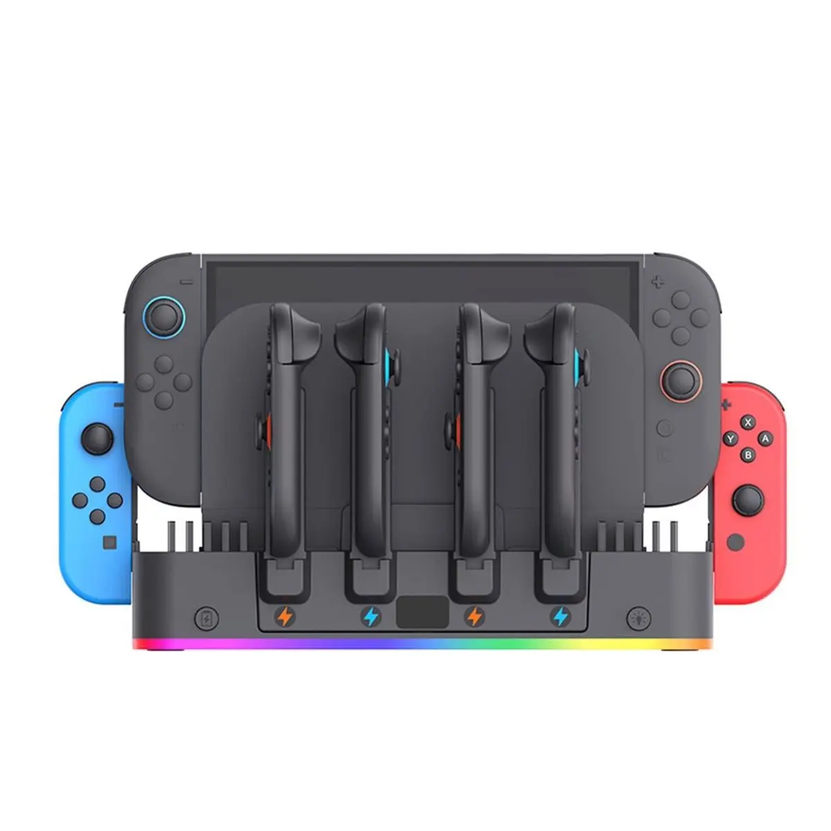 ★▲ RGB Wall Mount for Switch 1/2 Multifunctional Wall Holder RGB Lighting Controller Charging Storage Hanger PG-SW2047