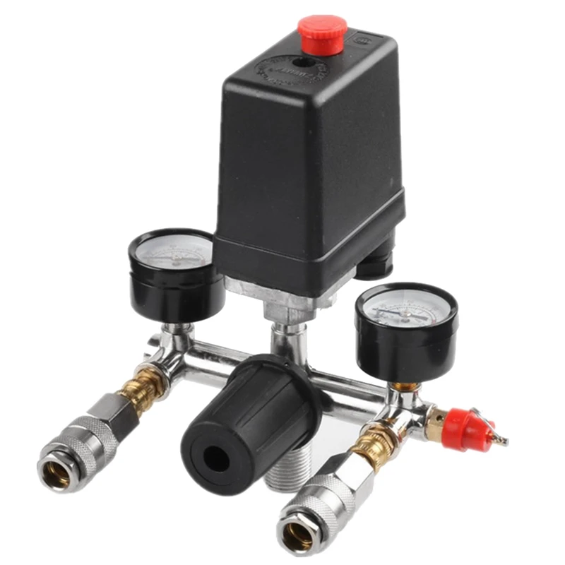 

1 Pcs Air Compressor Air Valve Manifold Oil-Free Silent Air Compressor Adjustable Outlet Valve 175Psi