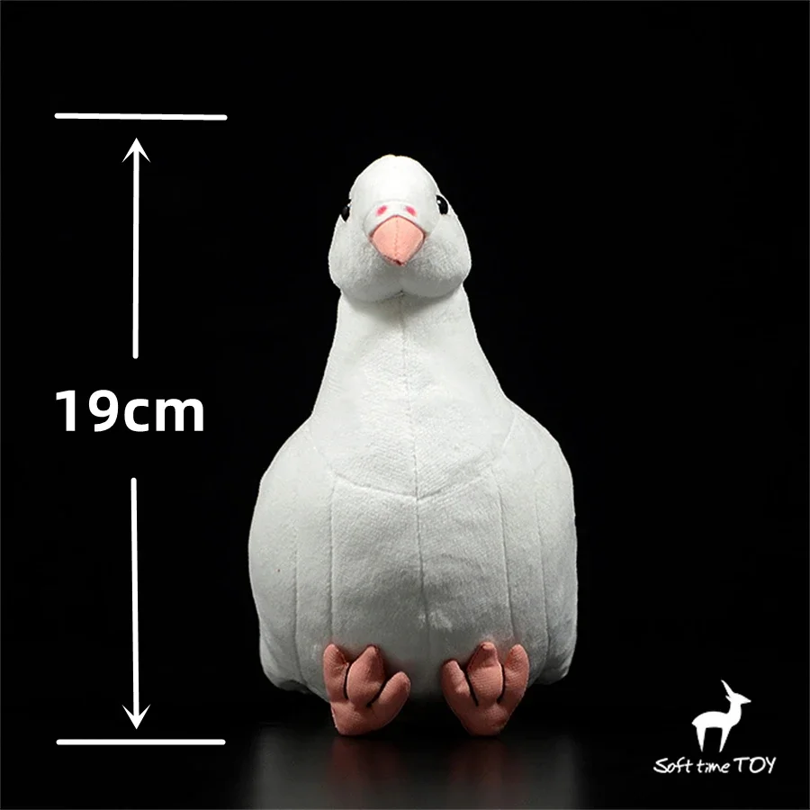 Pombo branco de alta fidelidade anime bonito plushie pomba da paz brinquedos de pelúcia animais realistas simulação boneca de pelúcia kawai brinquedo presentes