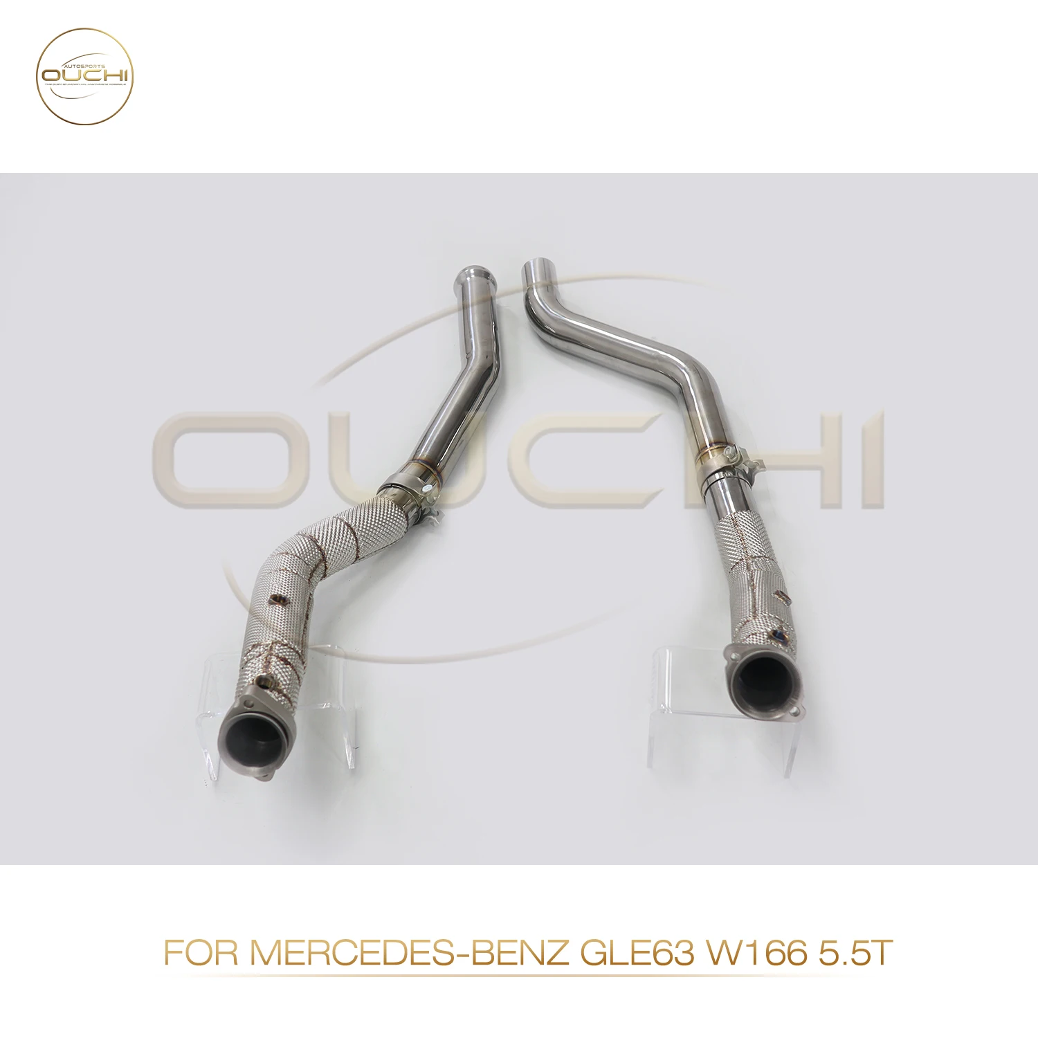 Ouchi Stainless Steel Exhaust Downpipe For Mercedes benz GLE63 W166 5.5T  Exhaust Auto Performance Part