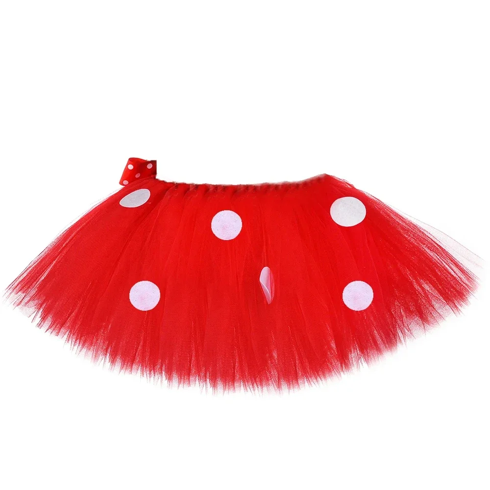 Baby Infant Girls Minnie Tutu Skirt Outfit Kids Fluffy Tutus with Bow Headband Toddler Girl New Year Costume for Birthday Party